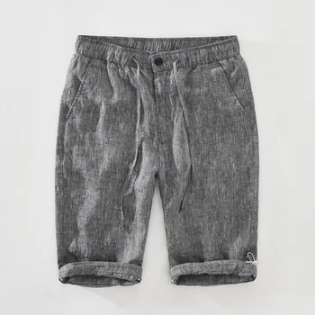 2021 Vară, Primăvară Nouă Bărbați Lenjerie Lega Retro pantaloni Scurți Secțiune Subțire Pierde Toate Lenjerie Pantaloni Casual haine de Lucru GA-1310