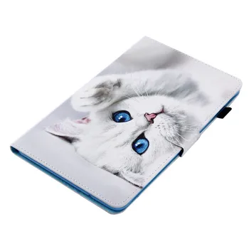 Pentru Samsung Galaxy Tab E 9.6 inch SM T560 Caz Pisica Drăguț Fluture Pictat husa pentru Funda Samsung Galaxy Tab E T561 Copii