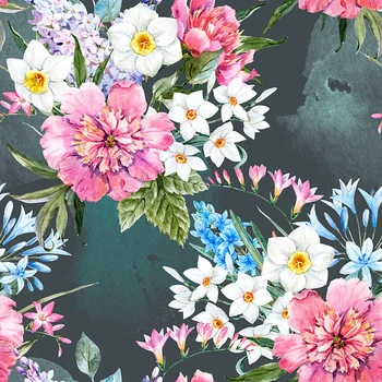Stretch tesatura de Poliester de înaltă calitate florale multicolore tesatura 3D Digitale de Imprimare Personalizate pânză Haine diy Tricou mozaic