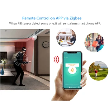 Mini ZigBee PIR Senzor de Mișcare fără Fir pir Detector de Securitate de Alarmă Antifurt Senzor Tuya/SmartLife APP Control de la Distanță