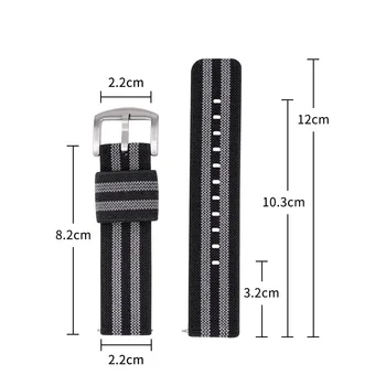 Curea nailon pentru Samsung Galaxy Watch 42mm 20mm 22mmGalaxy Ceas 3 41mm 46mm Active 2 pentru Galaxy Gear 3 pentru Amazfit Bip Trupa