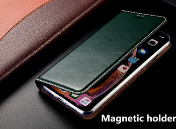 De lux Piele naturala Toc Magnetic Cartelei de Telefon Caz Pentru Xiaomi Redmi Nota 10 4G/Redmi Notă 10S Caz Flip Capacul suportului