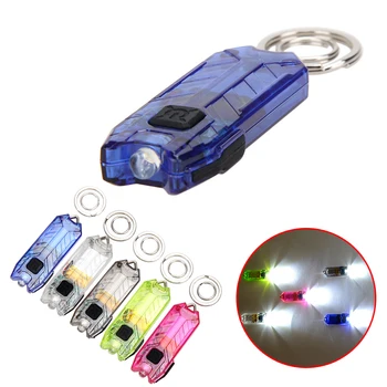 1buc 45LM 2 Moduri de Lumină LED, Breloc Portabil Mini Lanterna Reincarcabila USB cu Lanterna LED-Cheie de Lanț de Camping în aer liber, Instrumente