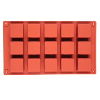 15 Cavitate de Formă Pătrată 3D Matrite de Silicon Decorare Tort Instrumente Pentru Copt Jeleu, Budinca de Spuma Bakeware Matrite cub Rubik tort