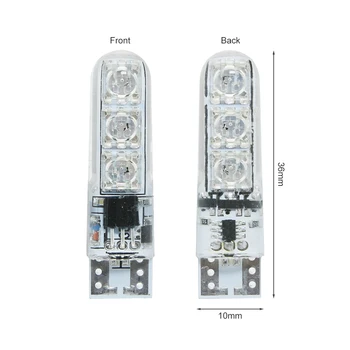 Universal T10 LED-uri RGB 5050 SMD Auto Clearance-ul de Lumini 12V W5W Pană Partea Auto Coada Lampă de Parcare Cu Telecomanda
