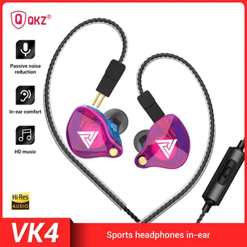 QKZ VK4 În Ureche Căști de 3,5 mm cu Fir Earbuds Sport HIFI Bass Zgomotului Căști Cablu Detașabil pentru Căști