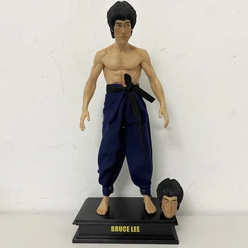 Bruce Lee figurina Dragon Tigru de Luptă cu Trei capete Real Haine Revenirea Marelui Maestru 30cm de 12 țoli