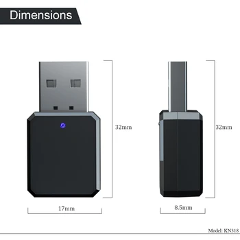 Mini USB Wireless compatibil Bluetooth Audio 5.1 Receptor Adaptor Boxe Muzica de apelare Hands-free 3.5 mm Stereo Auto Adaptor