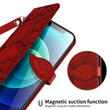 3D Copac Flip din Piele de Caz Pentru Huawei P Inteligente Z Y6 2019 P20 Lite 2018 Nova 3e 4E Y9 Prim-2019 Onoarea de a Juca 8A Telefon Coperta de Carte