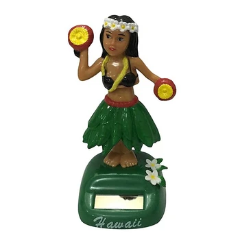 Hawaii Fată Solare Alimentat de Dans Animat Dansatoare Jucărie DIY Meserii Sculpturi de Mașină de Masa Decor de Birou