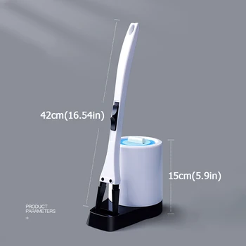 Perie De Toaletă De Unică Folosință Perie Pentru Toaleta Mâner Lung Instrument De Curățare Pentru Curățarea Vasului De Toaletă Accesorii De Baie