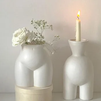 Vaza Ceramica Decor În Stil European Home Decor Alb Vaza Flori Oală Cameră Decor Modern Art Ornamente Suport Lumanare