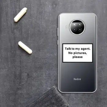 Design Citate Amuzante Telefon pentru Text Cazul Transparent pentru Xiaomi Redmi nota 10 t 8 9 pro lite 11