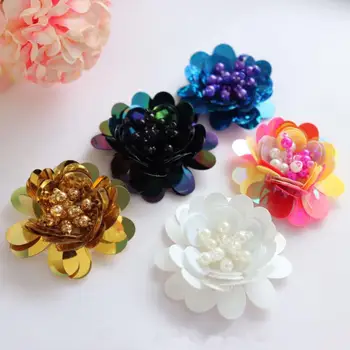 3D colorate lucrate manual cu margele flower patch hat bijuterii cercei aplicatiile decorative, accesorii haine DIY