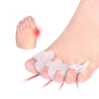 1Pair Silicon Separatoare de Deget de la picior Inflamație la picior Corectori Hallux Valgus Corector Picior Deget Splitter Degetul mare Distanțare de Îngrijire de Picioare