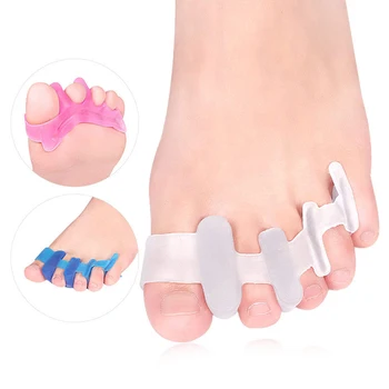 1Pair Silicon Separatoare de Deget de la picior Inflamație la picior Corectori Hallux Valgus Corector Picior Deget Splitter Degetul mare Distanțare de Îngrijire de Picioare