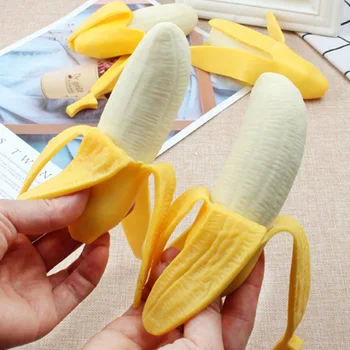 Drăguț Spoof Peeling Banana Strivi Frământa Jucării Antistres de Relief de Stres Decomprima Stoarce Trucuri Glumă Jucărie pentru Copii pentru Cadouri