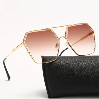Noua Moda ochelari de Soare pentru Femei Design de Lux Femei de Metal Pătrat ochelari de Soare UV400 Shades Ochelari de oculos de sol