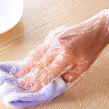 50/100buc Alb de Plastic, Mănuși de Unică folosință Pentru Restaurant Casa Catering Servicii de Igienă Consumabile Bucatarie guantes plastico c1
