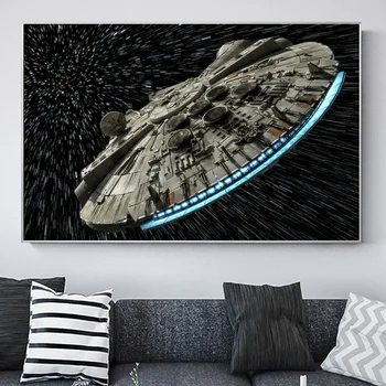 Star Wars Distrugător Millennium Falcon Canvas Wall Art Postere Si Printuri Film Clasic Imaginile Pentru Camera De Zi De Decorare