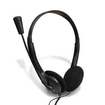 Negru cu Fir Gaming Headset Stereo de 3.5 mm Cu Microfon de Anulare a Zgomotului Pentru PC, Laptop Calculator Desktop Birou de Servicii pentru Clienți