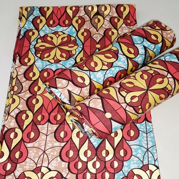 Nigerian Material Ceara Brode Bumbac African Ankara Capota Întinde de la Ankara de Imprimare Tesatura pentru Rochie de Cusut