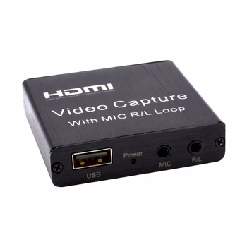 1080P, 4K HDMI Card de Captura Video cu MICROFON R/L Buclă Video Capture Joc Recorder pentru Live Streaming de Difuzare Întâlnire