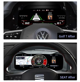 Auto LCD de Bord Pentru VW PASSAT B8 CC golf 7 GTI Varianta Auto LCD Panoul de bord Înlocuire Divertisment Multimedia Linux