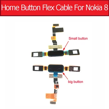 Button acasă Cablu Flex Pentru Nokia 8 2016 TA1012 Meniu Atingeți Reveni tastaturi Flex Cablu Piese de schimb