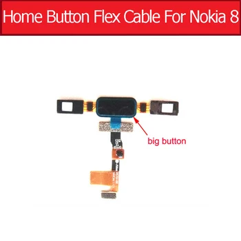 Button acasă Cablu Flex Pentru Nokia 8 2016 TA1012 Meniu Atingeți Reveni tastaturi Flex Cablu Piese de schimb