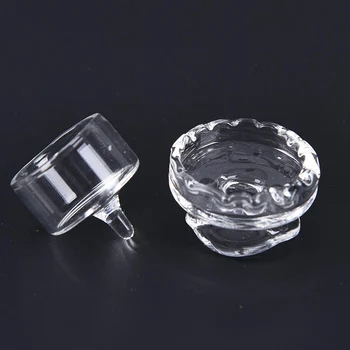 Mni 1:12 Păpuși Miniaturas Mobilier De Sticlă Transparentă Desert Fructe Tava Casă De Păpuși, Miniaturi Accesorii Care Nu Sunt Incluse Tort