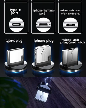 Curge Culori LED-uri Strălucire Incarcator USB de Tip C Cablu pentru Android Micro USB Cablu de Încărcare pentru iPhone X pentru Samsung Taxa Cablul de Sârmă