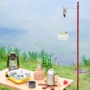 Telescopic Mini Pliabil Lampa Rod Portabil Cort, Stâlpul de Lumină Titularul Cârlig pentru Pescuit în aer liber, Camping Pescuit Felinar Deținătorul Pole
