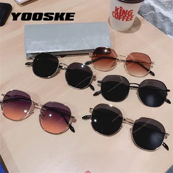 YOOSKE Vintage Oval ochelari de Soare Barbati de Moda Clasic Mici Ochelari de Soare pentru Femei Brand de Lux de Designer Gradient Negru Ochelari de soare UV400