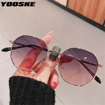 YOOSKE Vintage Oval ochelari de Soare Barbati de Moda Clasic Mici Ochelari de Soare pentru Femei Brand de Lux de Designer Gradient Negru Ochelari de soare UV400