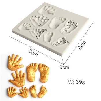 Piciorul și Mâna Bomboane de Modelare Silicon Mucegai Mucegai Ciocolata Bucătărie DIY Tort Copt Bijuterii Mâinile și Picioarele Modelare Mucegai Silicon