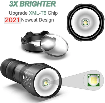Super Bright LED-uri Lanterna rezistent la apa Lanterna Reîncărcabilă Lanterna Utilizare Baterie 18650 Zoomable Mână de Lumină de Camping Lanterna