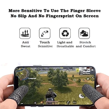 10buc Mobile Gaming Controller Degetul Maneca Non Alunecare Sweatproof Atingerea Ecranului cu Degetul Capacul pentru a Juca Jocuri