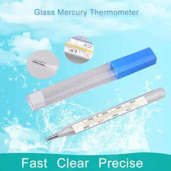1 buc Temperatura Corpului Dispozitiv de Măsurare Axila Sticlă Termometru cu Mercur Acasă de Îngrijire a Sănătății Produse de Mari Dimensiuni de Ecran