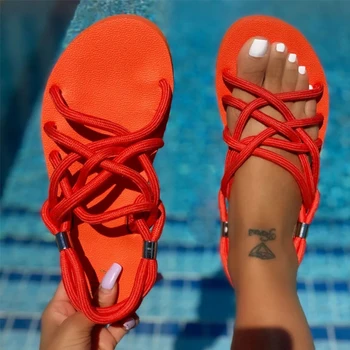 Fierbinte Doamnelor Sandale de Vara Femei Pantofi Lenjerie de Frânghie Platforma Papuci de Plaja Non-alunecare de Drumeții de Mers pe jos de Sandale Zapatos De Mujer