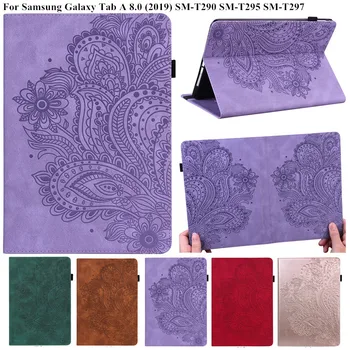 3D Flori în Relief pentru Samsung Galaxy Tab Un 8 A8 2019 T290 Acoperi Caz TPU Moale Înapoi Caz Comprimat pentru Samsung Tab 8 2019 SM-T295