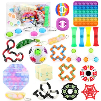 Se Frământa Jucării Pack Set Balon Antistres Pentru Maini Relief Anti-Stres Mingea Jucărie Moale Senzorială Simplă Gropiță Pentru Copii Adulți