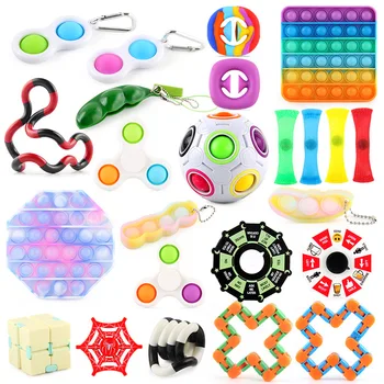 Se Frământa Jucării Pack Set Balon Antistres Pentru Maini Relief Anti-Stres Mingea Jucărie Moale Senzorială Simplă Gropiță Pentru Copii Adulți