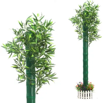 10buc Artificiale de Bambus, Frunze Verzi Fals Plante Verzi Simulat Frunze de Bambus Ramuri False pentru Acasă Decorare Birou Consumabile
