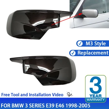 2021 M3 M4 Styple negru Strălucitor Oglinda Retrovizoare Capac Pentru BMW 3 5 E39 E46 525i 528i 530i 540i 323i 328i 330i 1998-2005