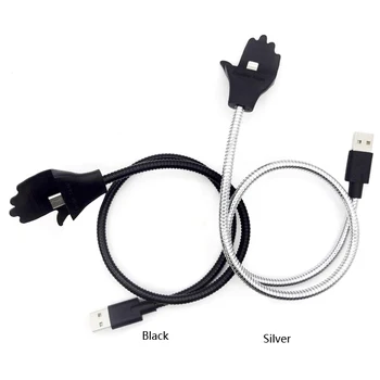 Leneș Paranteză Stand UP USB de Încărcare se Ridice Cablu Flexibil Suport de Telefon Încărcător de Telefon Suport Pentru iPhone Android