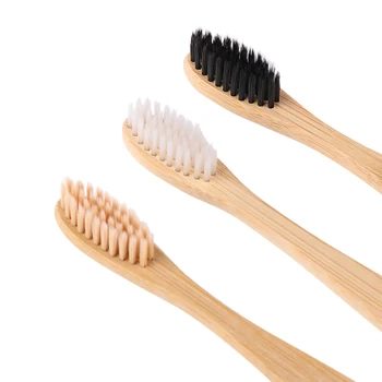 1 BUC Periuta de dinti din Lemn Masiv de Bambus Mâner Moale Fibre Eco-Friendly Dinți, Perii de Curățare Dentare Adult Îngrijire Orală Produse Sănătoase