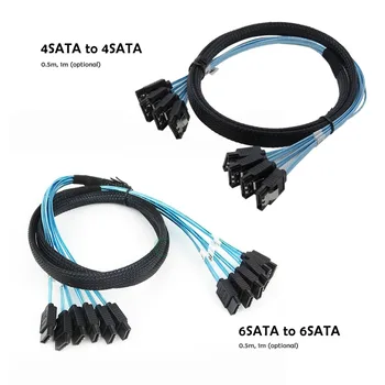 SATA III 6Gbps SAS Cablu pentru Server SATA 7 Pin la SATA 7 Pin Hard Disk Cablu de Date 4SATA să 4SATA 6SATA să 6SATA