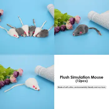 12buc/Set Amuzant Blana de Iepure Fals Mouse-ul Pisica animale de Companie Jucării Mini Amuzant Joc Jucarii Pentru Pisici Pisoi Accesorii pentru animale de Companie