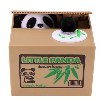 Panda Monede Cutie Copii de Bani Banca Automatizate Pisica Hoț Bani Cutii de Jucarie Cadou pentru Copii Monedă de Porc Bani de Economisire Cutie